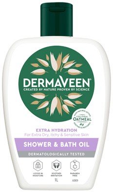 Dermaveen Extra Hydration Shower & Bath Oil 1 Litre