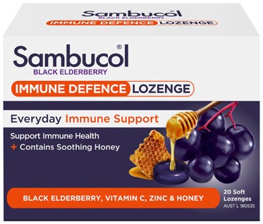 Sambucol Black Elderberry Immune Defence Lozenges 20 Pack