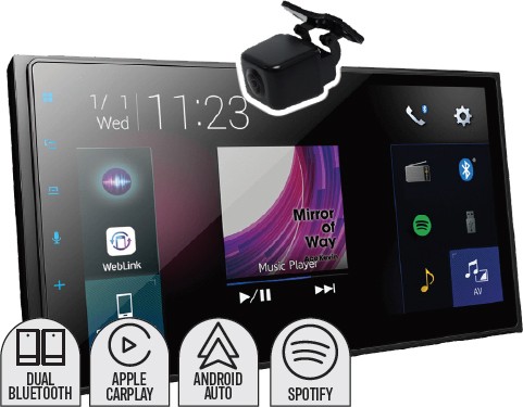 Pioneer 6.8” 200W AV Carplay & Android Auto Receiver & Reverse Camera