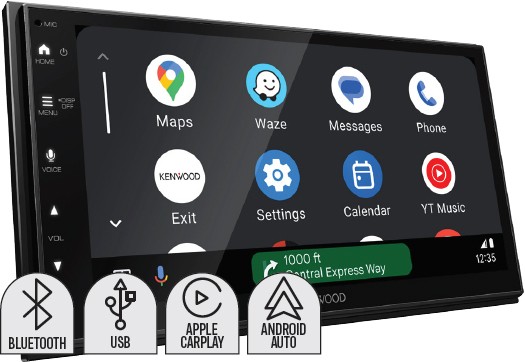 Kenwood 6.8” AV Apple Carplay/ Android Receiver and Reverse Camera