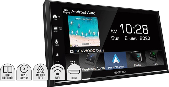 Kenwood 6.8” 200W AV Wireless Apple Carplay Android Auto Rec