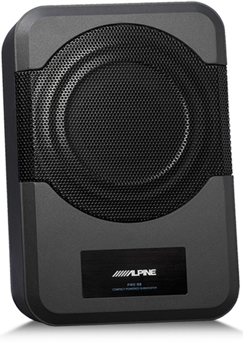 Alpine 8” Compact Hideaway Subwoofer with Built-In Amplifier