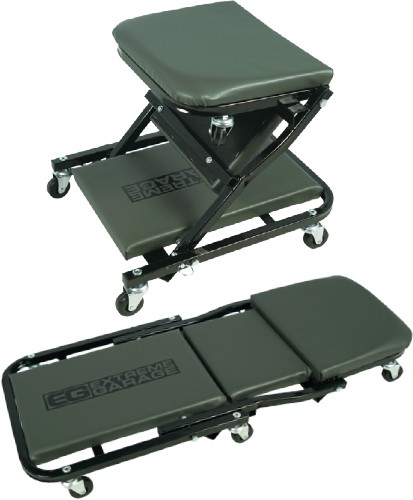 Extreme Garage 2 in 1 Foldable Garage Creeper and Mechanics Seat