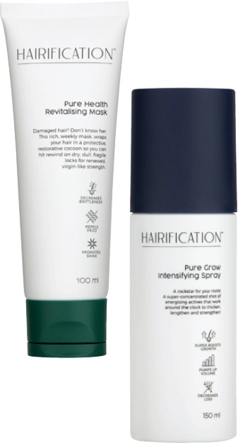 Hairification Pure Grow Spray Treatment 150mL or Pure Health Hair Mask 100mL