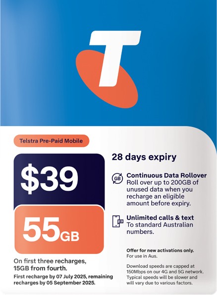Telstra $39 SIM Kit