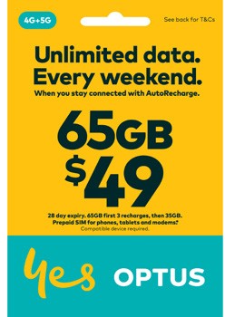 Optus $49 Prepaid SIM