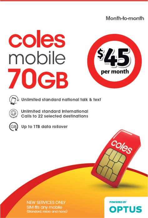 Coles Mobile $45 Month-to-month SIM