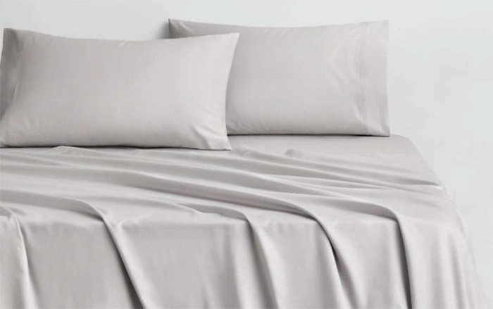 Sheridan Egyptian Cotton Sateen Sheet Set # Multi Depth in Silver Mist