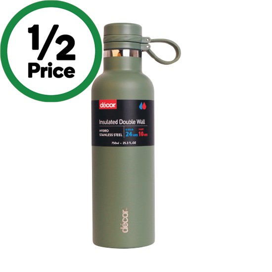 Decor Hydro Double Wall Stainless Steel 750ml – Assorted