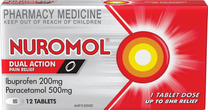 Nuromol Dual Action 12 Tablets^