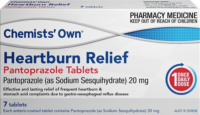 Chemists’ Own Heartburn Relief Pantoprazole 20mg 7 Tablets*