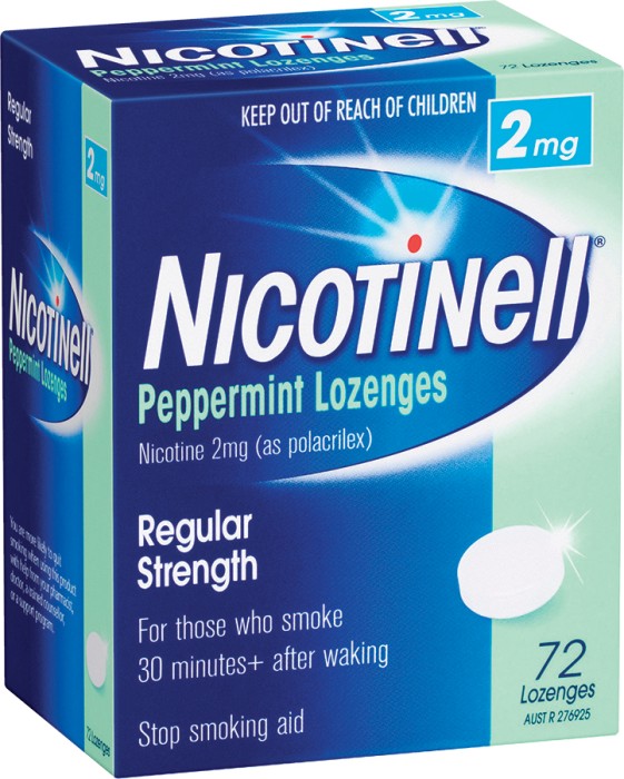 Nicotinell Lozenges 2mg 72 Pack*