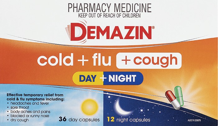Demazin Cold + Flu + Cough Day + Night 48 Capsules^