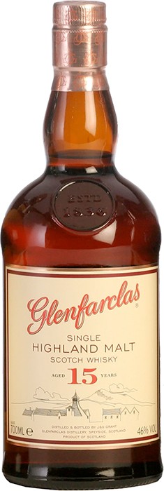 Glenfarclas 15 Year Old Single Malt Scotch Whisky 700mL