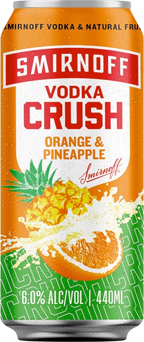 NEW Smirnoff Vodka Crush Mixed Pack Cans 10x440mL