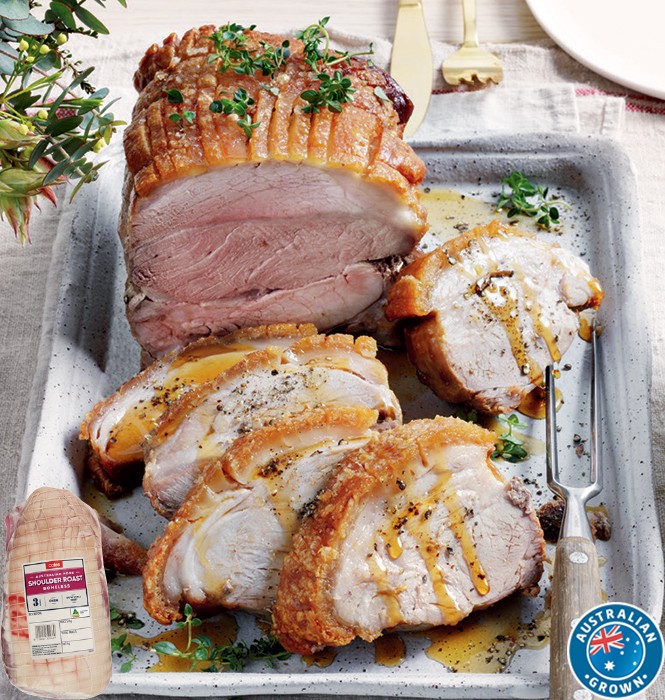 Coles Australian Pork Shoulder Roast Boneless
