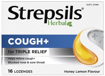 Strepsils Herbal Cough+ Lozenges 16 Pack