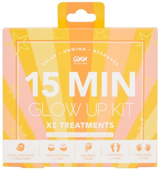 OXX Skincare 5 Pack 15 Min Glow Up Kit - Vitamin C and Squalane