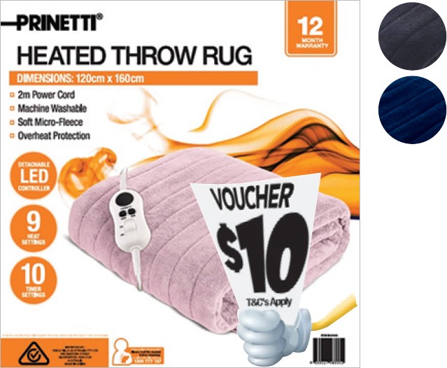 Prinetti Heated Throw Rug