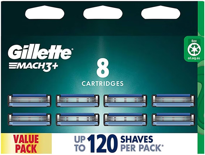 Gillette Mach3 Plus Refill Blades 8 Pack