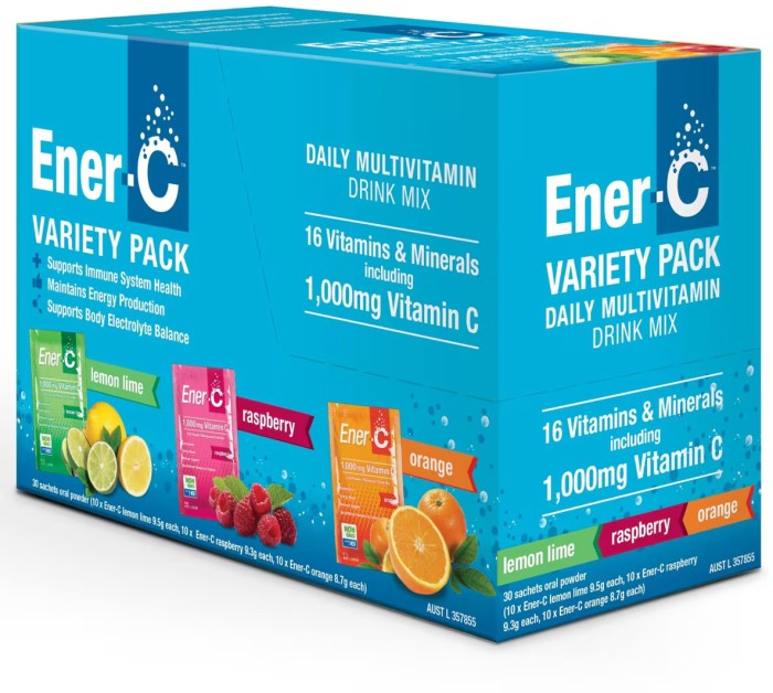 Ener-C Variety Pack Multivitamin Drink Mix 30 Sachets Instead