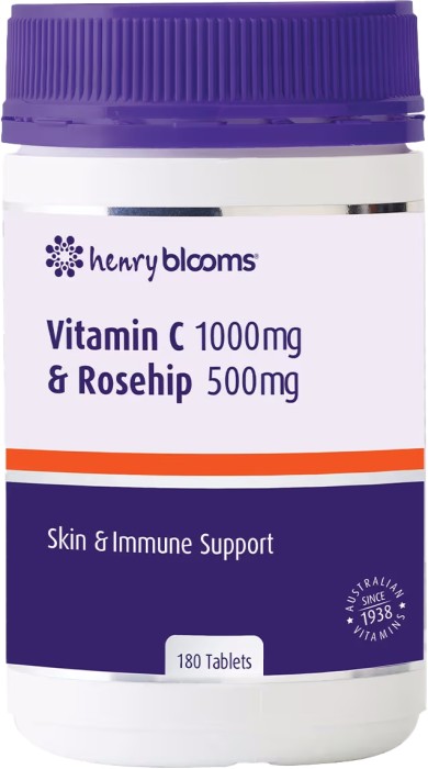 Henry Blooms Vitamin C 1000mg & Rosehip 500mg 180 Tablets
