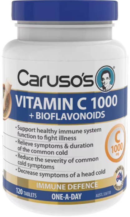 Caruso’s Natural Health Vitamin C 1000 + Bioflavonoids 120