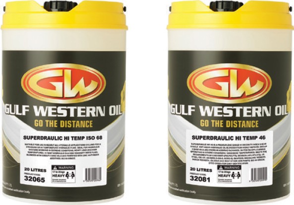 Gulf Western 20L Hydraulic ISO 46 OR 68 Fluids^