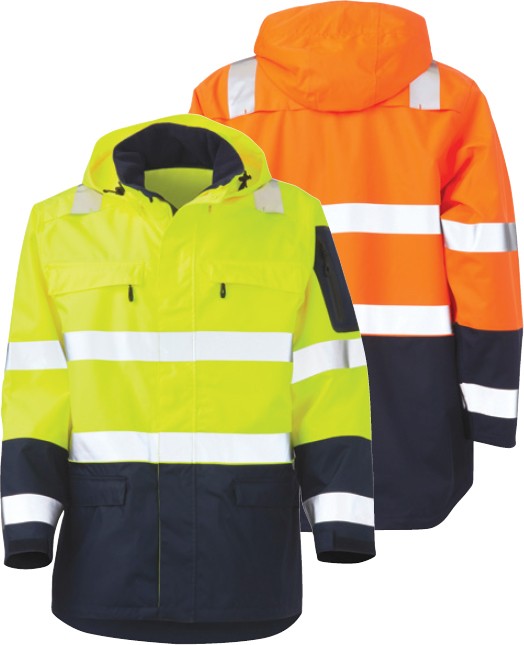 Kunparrka Hi-Vis Taped Hooded Water Proof Jacket
