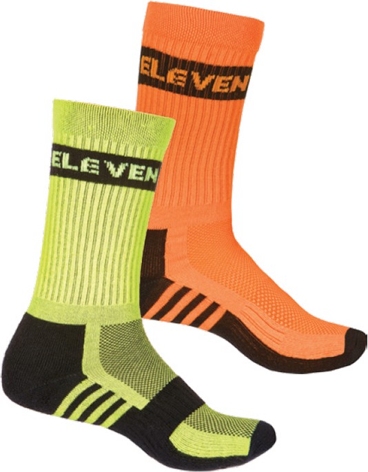 ELEVEN Hi-Vis Crew Socks 4 Pack