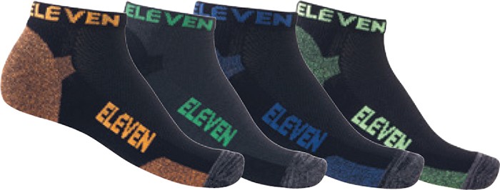 ELEVEN Bamboo Ankle Socks 5 Pack - Black/Multi