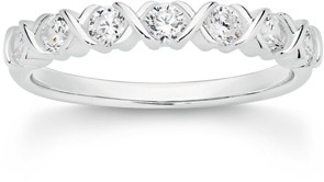Sterling Silver Cubic Zirconia Hugs & Kisses Ring