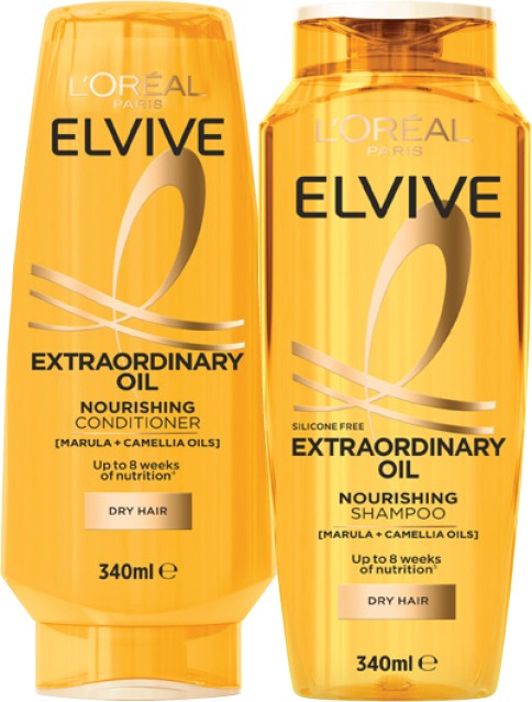 L'Oréal Elvive Extraordinary Oil Shampoo or Conditioner 340mL