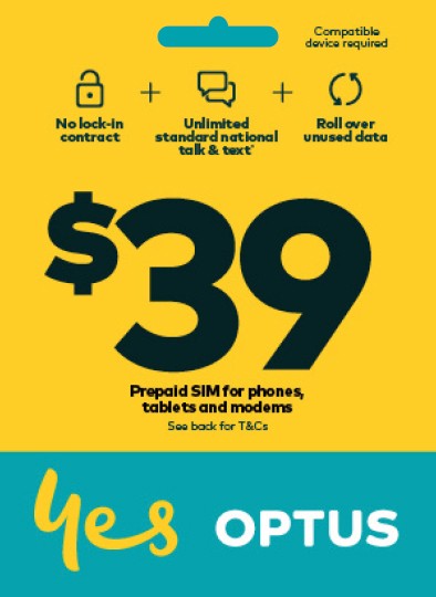 Optus $39 Prepaid SIM Starter Kit