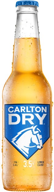 Carlton Dry Mid 3.5% Bottles 24x330mL