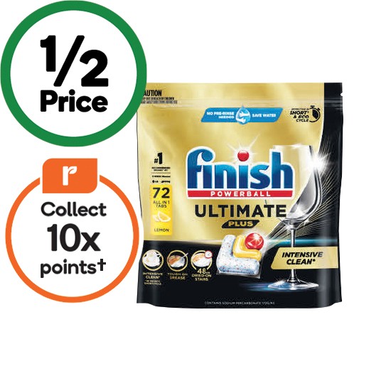 Finish Ultimate Plus Dishwasher Tablets Pk 72