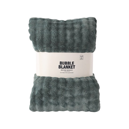 Inspire Bubble Fleece Blanket Queen Bed – Assorted