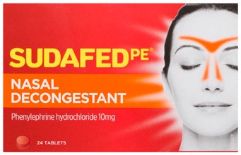 Sudafed PE Nasal Decongestant 24 Tablets