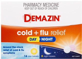 Demazin Cold + Flu Relief Day + Night 24 Tablets