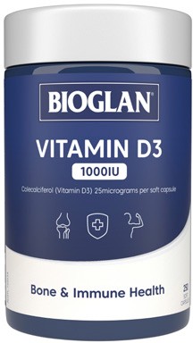 Bioglan Vitamin D3 1000IU 250 Capsules