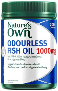 Nature’s Own Odourless Fish Oil 1000mg 200 Capsules