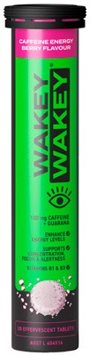 Wakey Wakey Berry Flavour 20 Effervescent Tablets