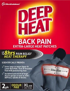 Deep Heat Back Pain XL Heat Patches 2 Pack