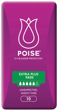 Poise Extra Plus Pads 10 Pack