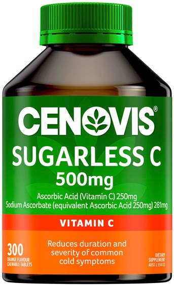 Cenovis Sugarless Vitamin C 500mg 300 Chewable Tablets