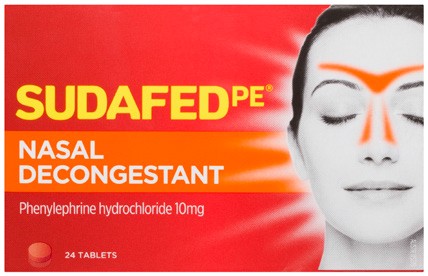Sudafed PE Nasal Decongestant 24 Tablets