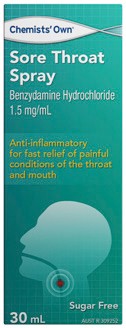 Chemists’ Own Sore Throat Spray 30mL