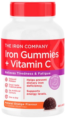 The Iron Company Iron + Vitamin C Orange Flavour 30 Gummies