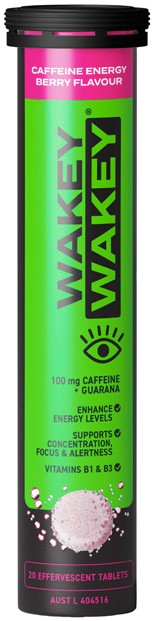 Wakey Wakey Berry Flavour 20 Effervescent Tablets