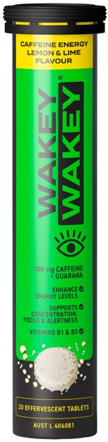 Wakey Wakey Lemon & Lime Flavour 20 Effervescent Tablets